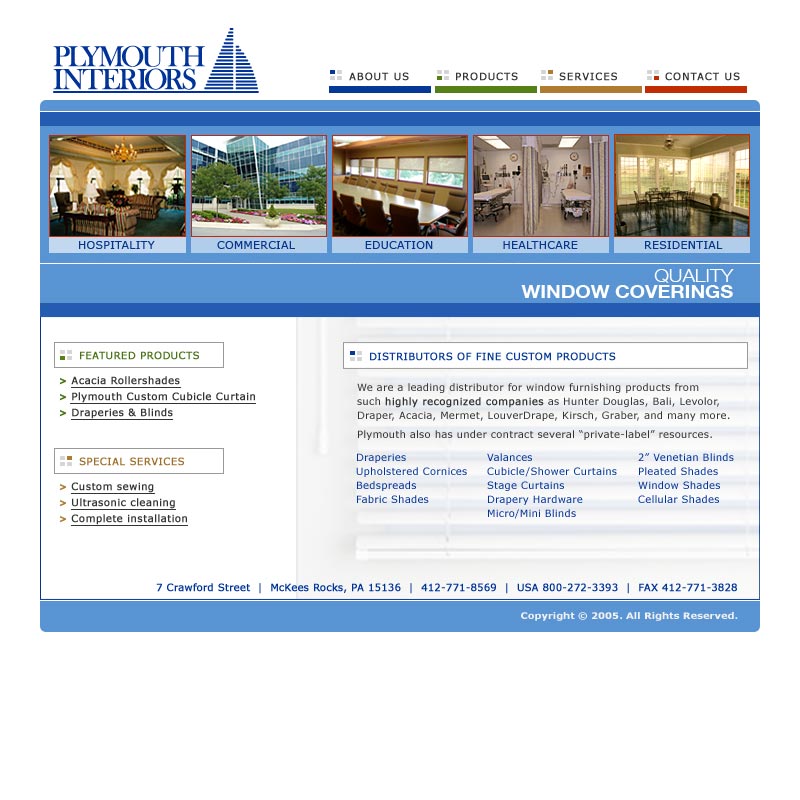 home page